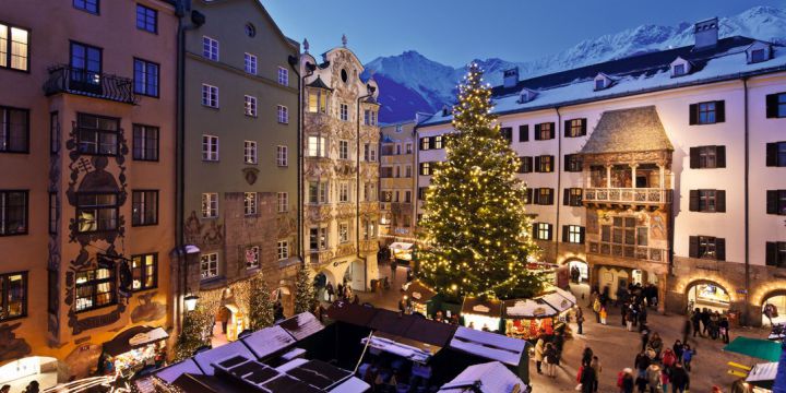 ⓒ Christof Lackner Uno de los mercados de Navidad de Innsbruck